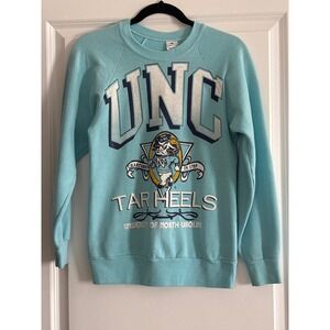 Vintage Anvil UNC Tar Heels Sweatshirt Carolina Blue Graphic Small